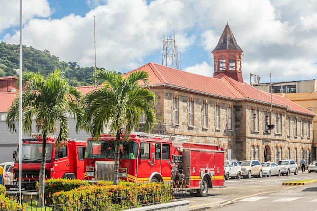 Centre-ville de la ville des Caraïbes Kingstown Saint Vincent et les Grenadines