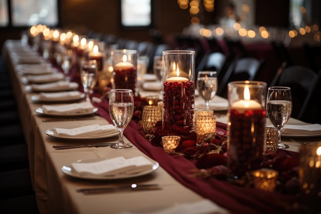 centres de bougies idées d'inspiration pour la décoration de mariage d'hiver