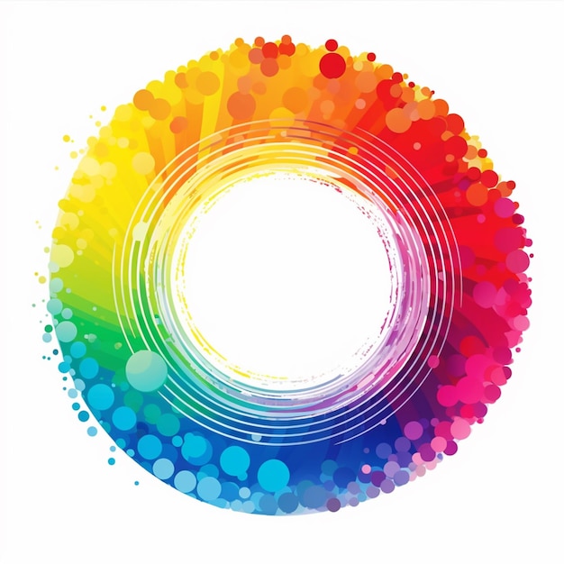 Photo un cercle aux couleurs vives avec des cercles de différentes couleurs ai générative