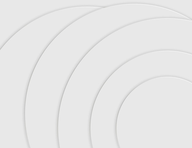 Cercle blanc simple et propre fond abstrait rendu 3d