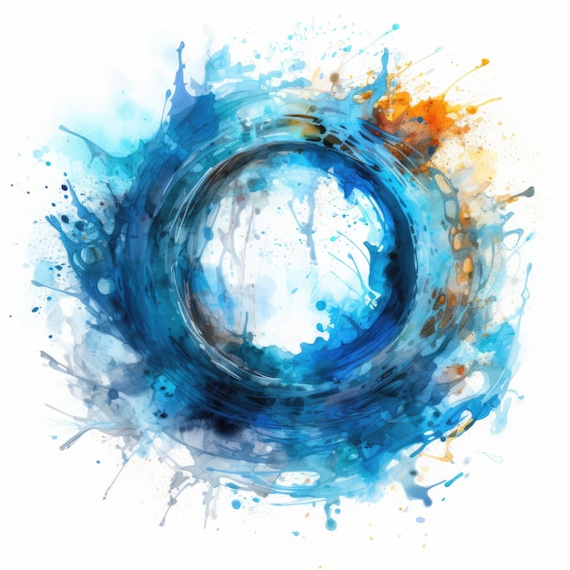 Un cercle bleu avec un cercle bleu au centre.