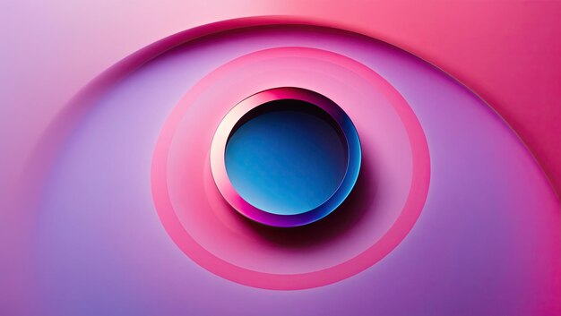 Cercle bleu et rose sur fond violet et rose Synchromisme