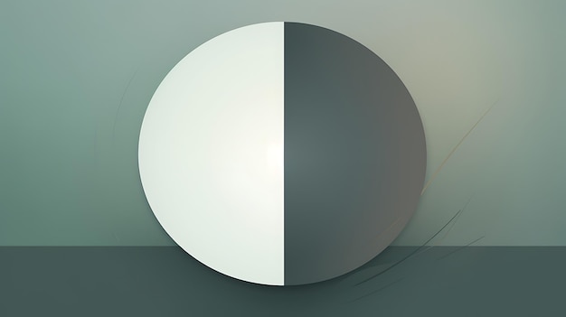 un cercle avec une bordure blanche et un cercle blanc en bas