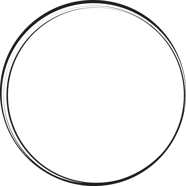 un cercle avec une bordure noire et un cercle en bas