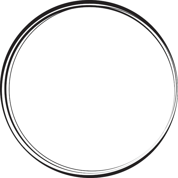 un cercle avec une bordure noire et un cercle en bas