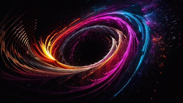 Cercle coloré spirale scifi entonnoir génératif ai