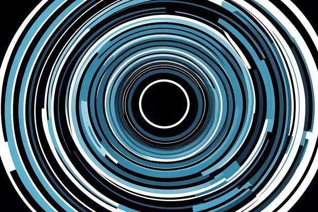 Cercle concentrique abstrait se déplaçant vers l'intérieur profondeur distance motif d'arrière-plan avec de l'espace pour votre copie