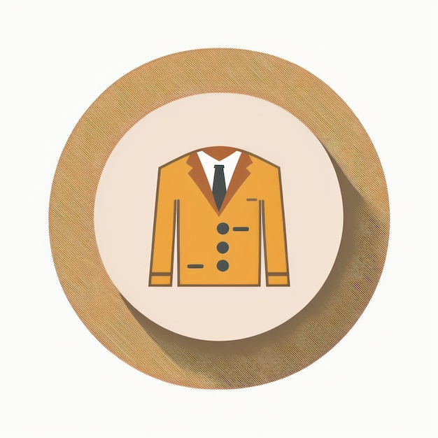 Un cercle avec un costume et une chemise qui dit "pour les affaires".