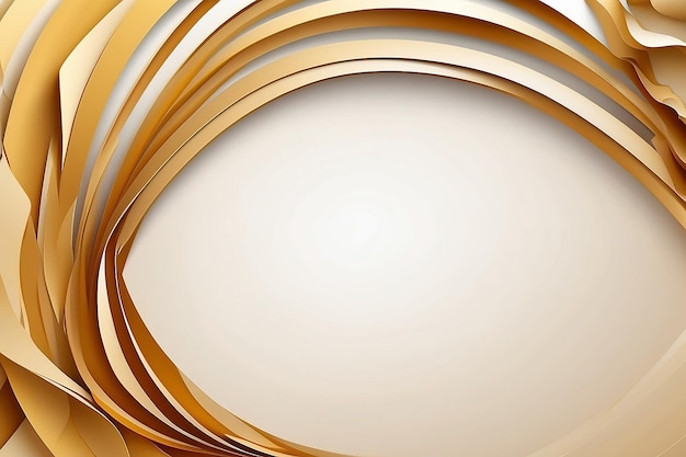 Cercle de couche de papier fond abstrait doré