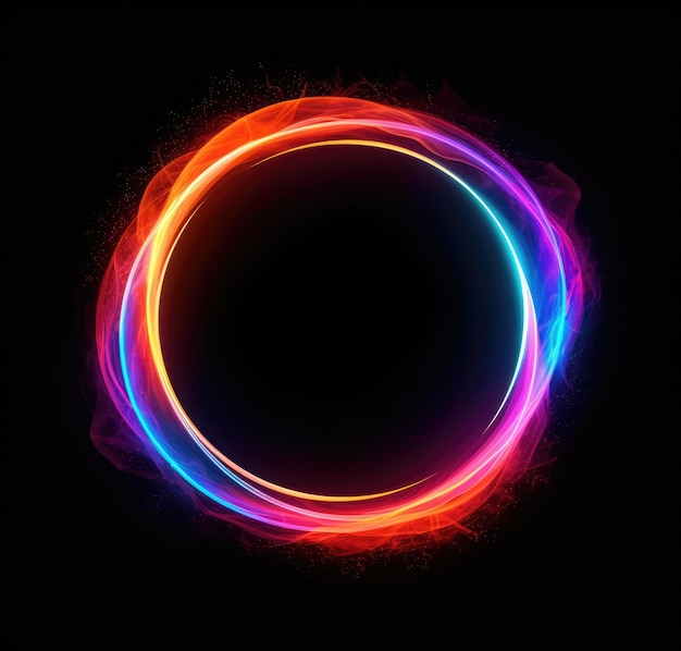 Un cercle d'énergie coloré