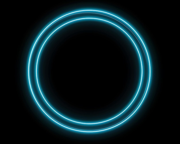 un cercle entouré d'un cercle bleu