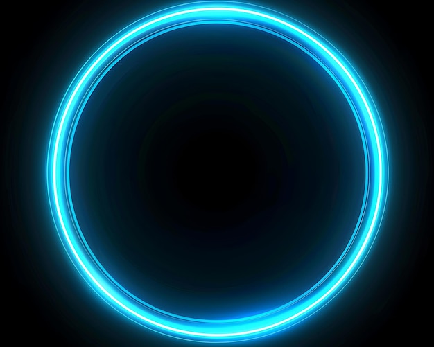 un cercle entouré d'un cercle bleu