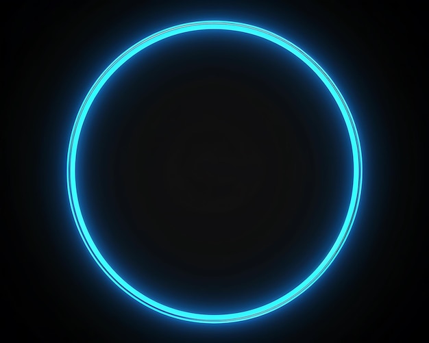 un cercle entouré d'un cercle bleu