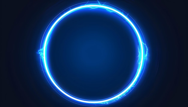 un cercle avec un fond bleu qui dit briller dans le noir