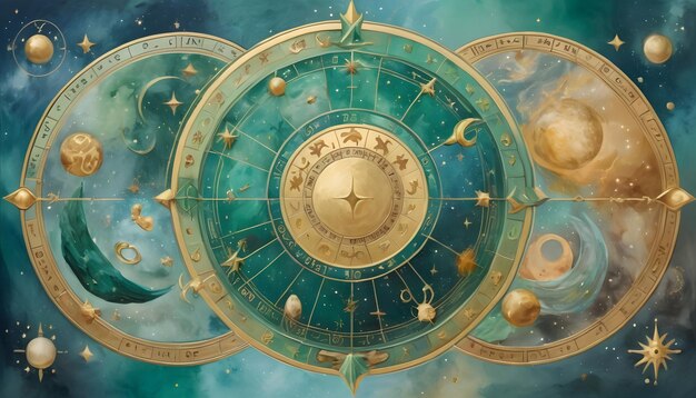 Le cercle de l'horoscope astrologique