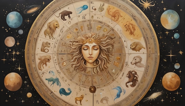 Le cercle de l'horoscope astrologique