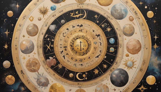 Le cercle de l'horoscope astrologique