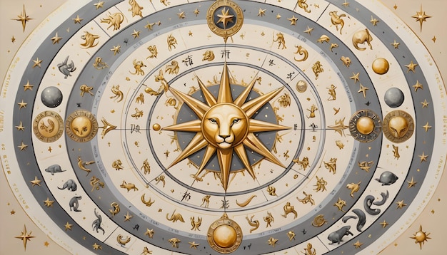 Cercle d'horoscope pour tous les signes du zodiaque astrologie