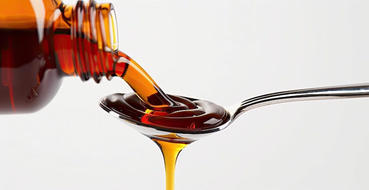 Photo cercle liquide de sirop d'ambre