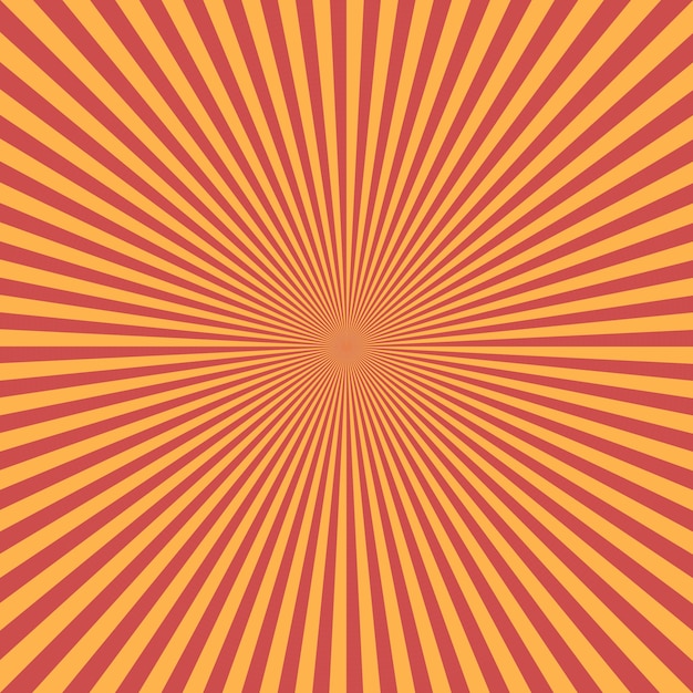 Cercle et motif de fond sunburst rouge et jaune
