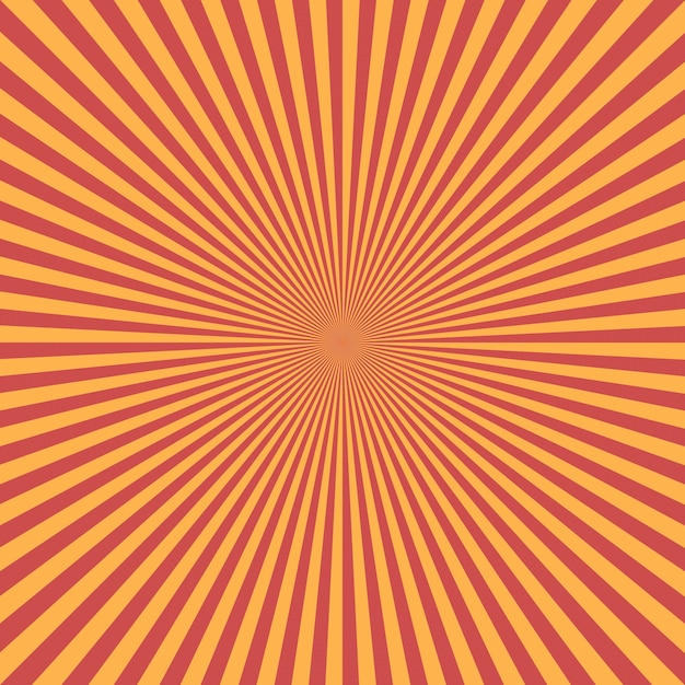 Cercle et motif de fond sunburst rouge et jaune