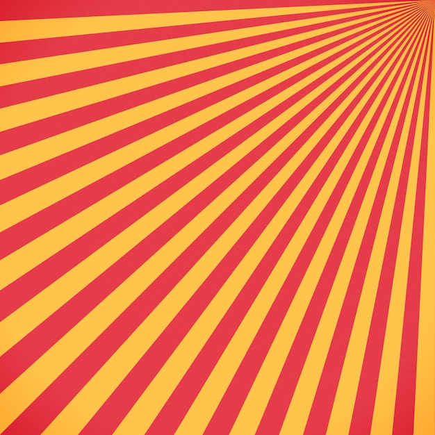 Cercle et motif de fond sunburst rouge et jaune