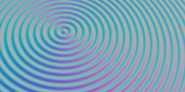 Cercle d'ondulation abstraite Cercle d'eau ondulée Fond de balancement brillant Illustration 3d