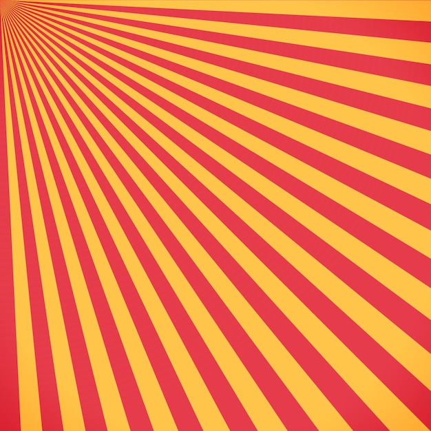 Cercle de sunburst rouge et jaune et fond