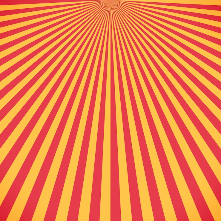 Photo cercle de sunburst rouge et jaune et fond