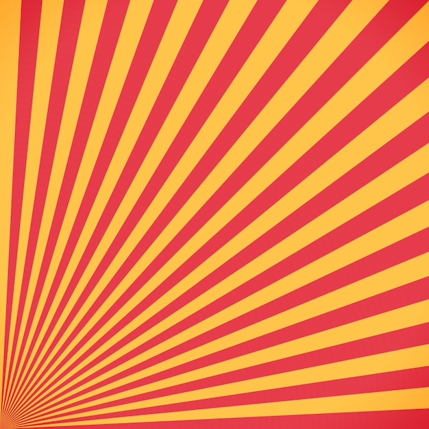 Cercle de sunburst rouge et jaune et fond