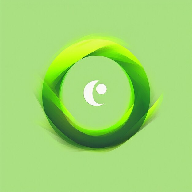 Photo un cercle vert avec un cercle vert au milieu.
