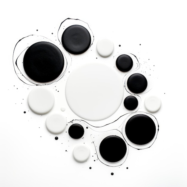 Photo des cercles blancs et noirs