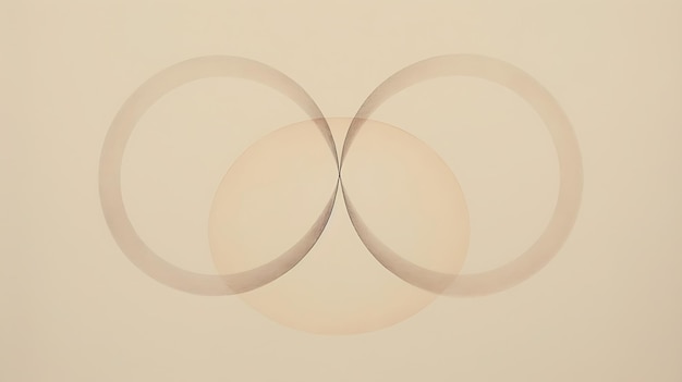 Photo cercles sur un fond beige avec un fond blanc