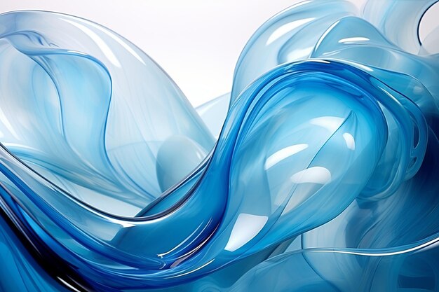 Cercles de vagues fond de conception abstraite bleu Generative Ai