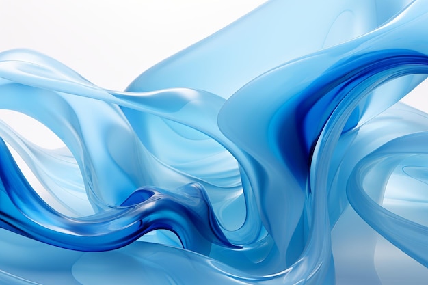 Cercles de vagues fond de conception abstraite bleu Generative Ai