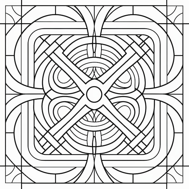 Des cercles zen éblouissants Des pages à colorier exquises pour adultes en vecteur HD