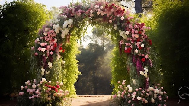 Cérémonie de mariage dans le jardin