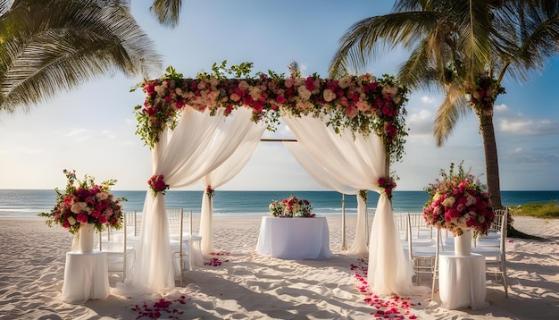 la cérémonie de mariage sur la plage