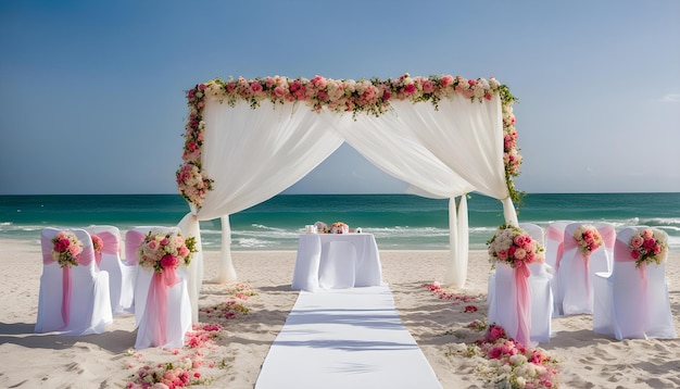 la cérémonie de mariage sur la plage