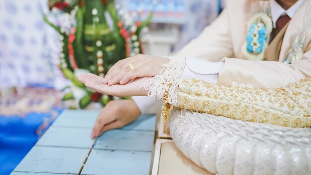 Cérémonie de mariage traditionnelle thaïlandaise, cérémonie de mariage en thaïlande.