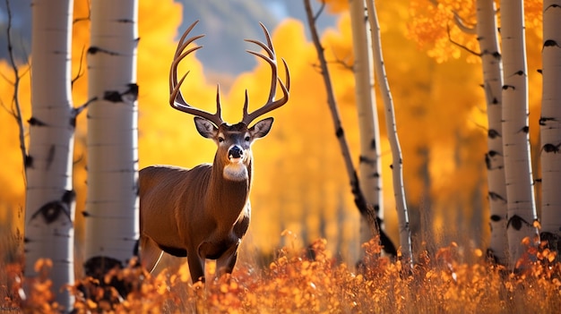 cerf en automne