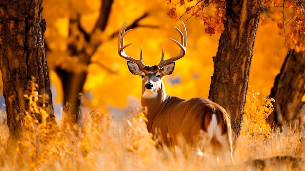 cerf en automne