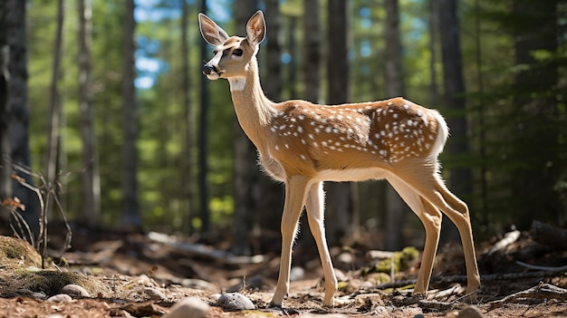 Cerf des bois HD 8K fond d'écran Image photographique