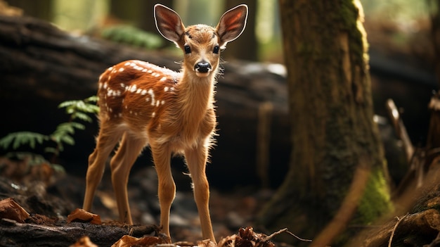 Cerf des bois HD 8K fond d'écran Image photographique