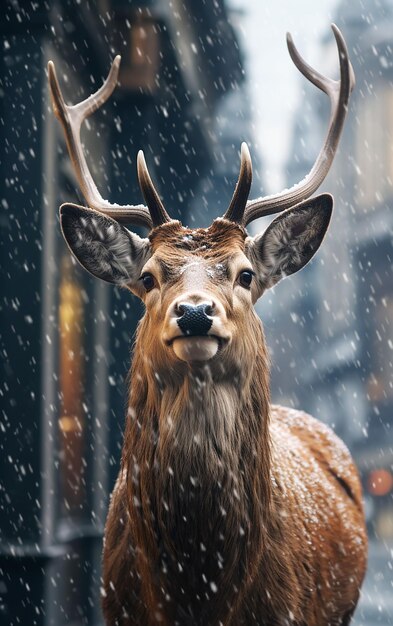 cerf dans les bois