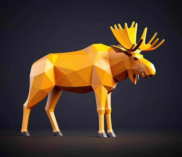 Un cerf de dessin animé mignon en 3D