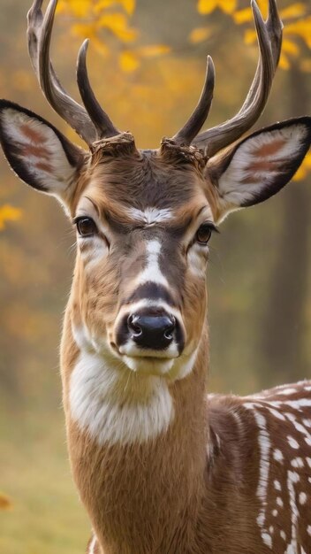 Photo le cerf mâle en saison d'amour