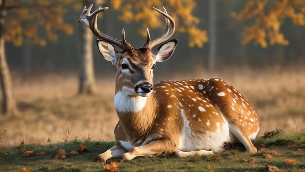 Le cerf mâle en saison d'amour