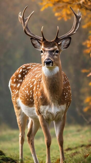 Le cerf mâle en saison d'amour