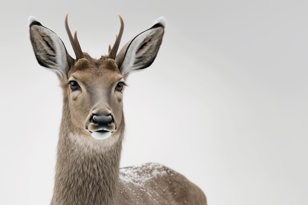 Un cerf avec un nez noir et un nez noir